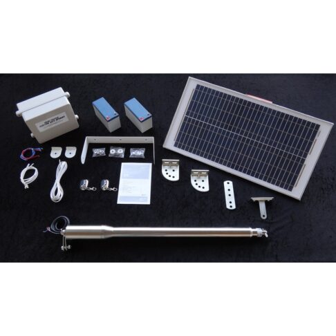 Reconditioned Single Swing Solar Gate Opener Kit: 1.6m-4.2m up to 300kg